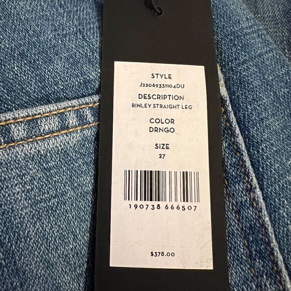 $378 NWT Veronica Beard Rinley Cropped Straight Leg High Rise Jeans Size 27 - Picture 15 of 15